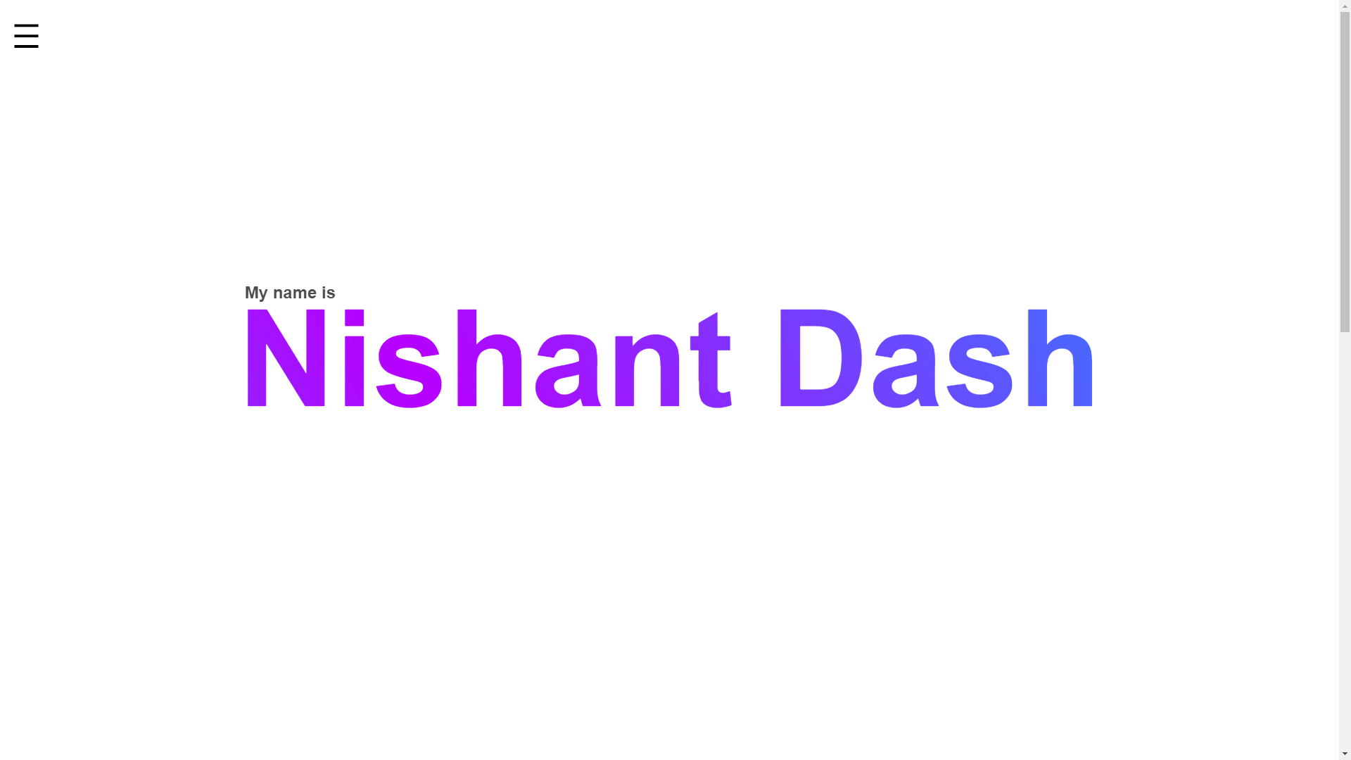 The homepage of nishantdash.com